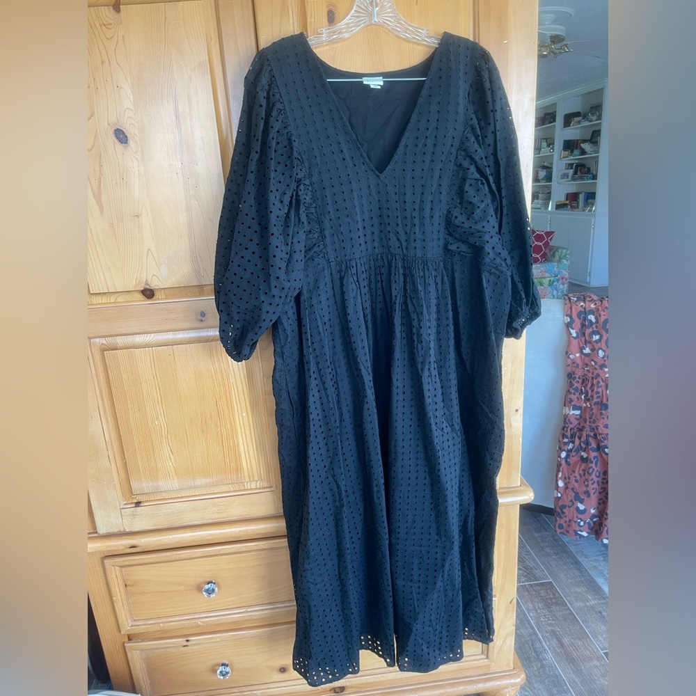 A New Day Black Eyelet Dress Size XXL